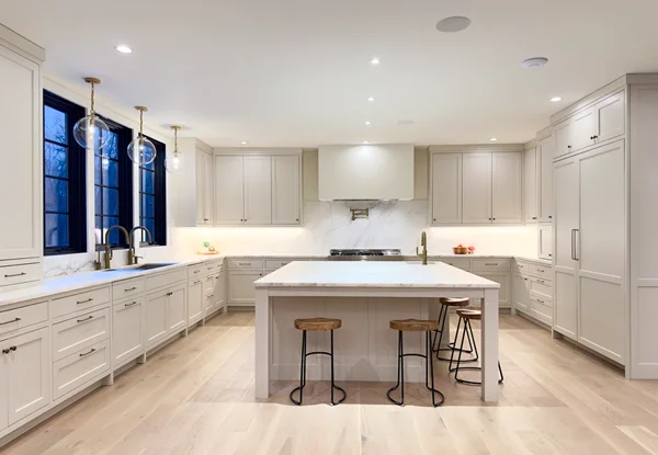 Modern kitchen with elegant cabinetry and island