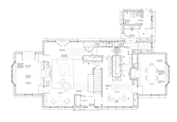 Detailed architectural floor plan layout